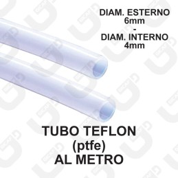 Tubo teflon 6x4mm (al metro) - Universale